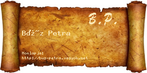 Búz Petra névjegykártya