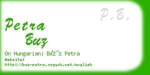 petra buz business card